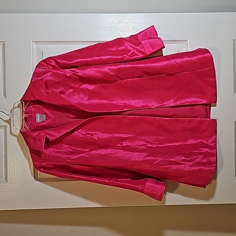 Chico’s Petite Women’s Pink Jacket Summer Business Casual Luncheon Date Size 2